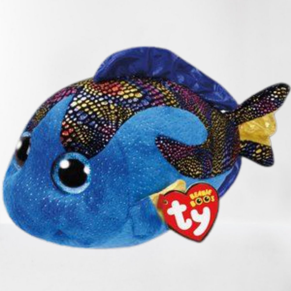 Ty Aqua BLUE FOIL PRINTED FISH MEDIUM